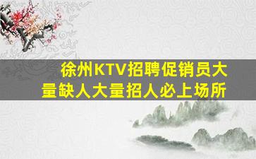 徐州KTV招聘促销员大量缺人大量招人必上场所